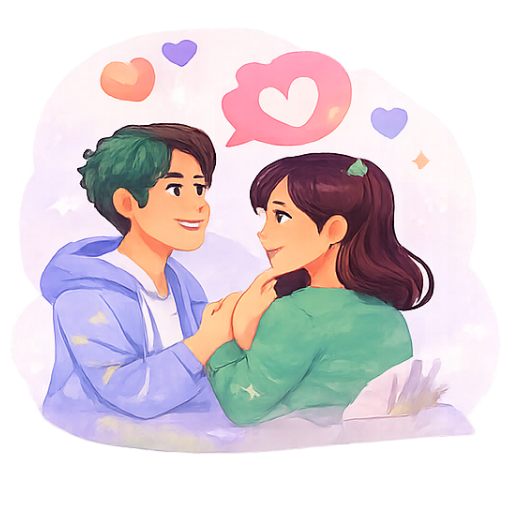 Couple talking closely showing LGBTQ emotional wellbeing and support.